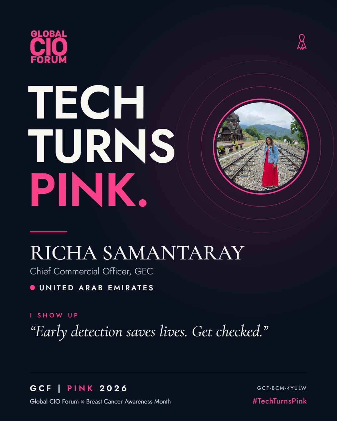 RICHA SAMANTARAY turned pink in United Arab Emirates · Tech turns pink.
